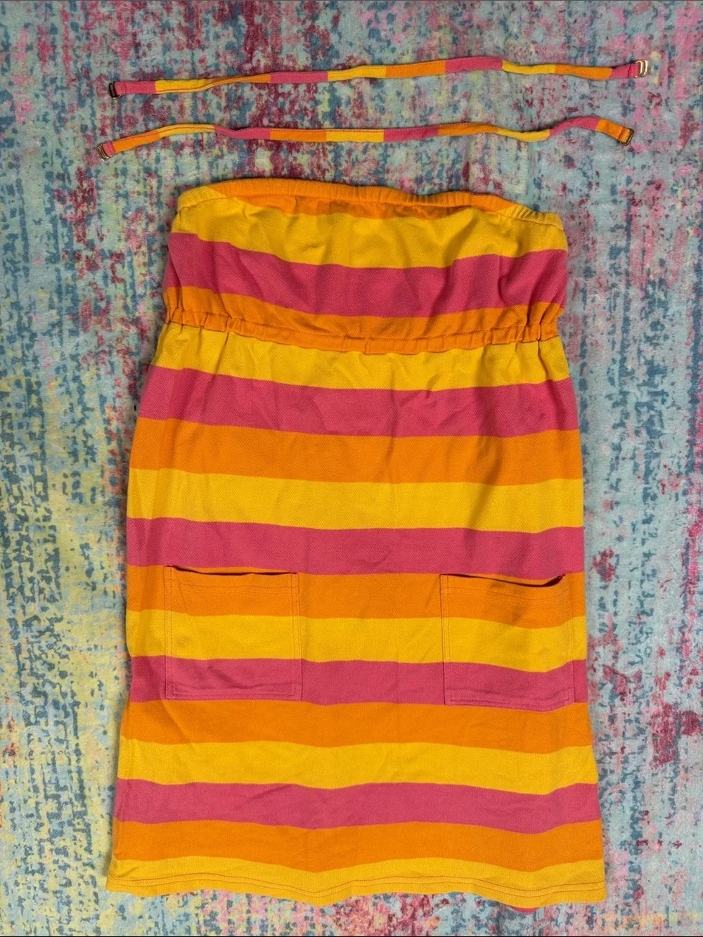 Lilly Pulitzer Pink & Yellow Strappy Summer Dress - Picture 3 of 8